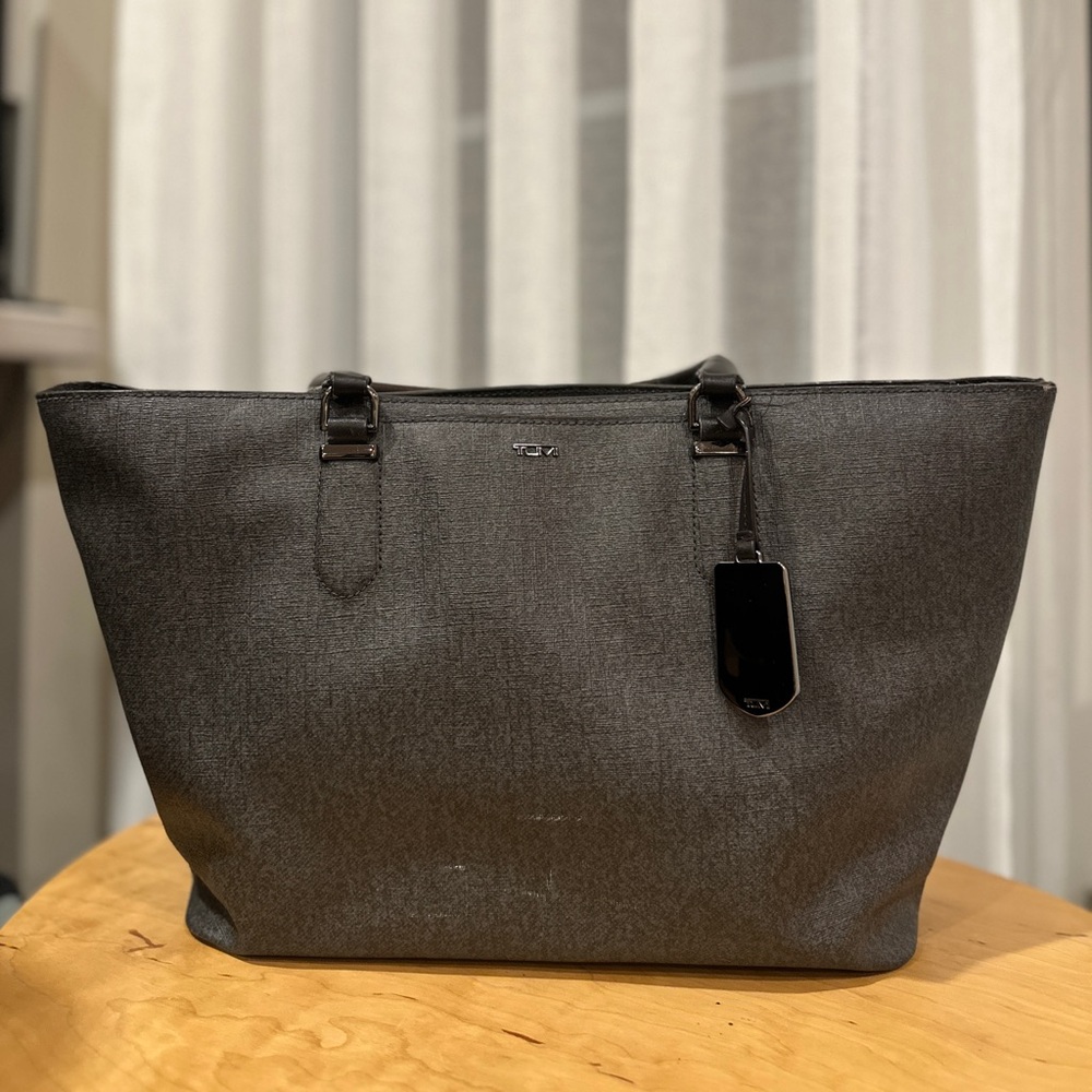 Tumi Sinclair Viera Business Charcoal Gray Tote Bag